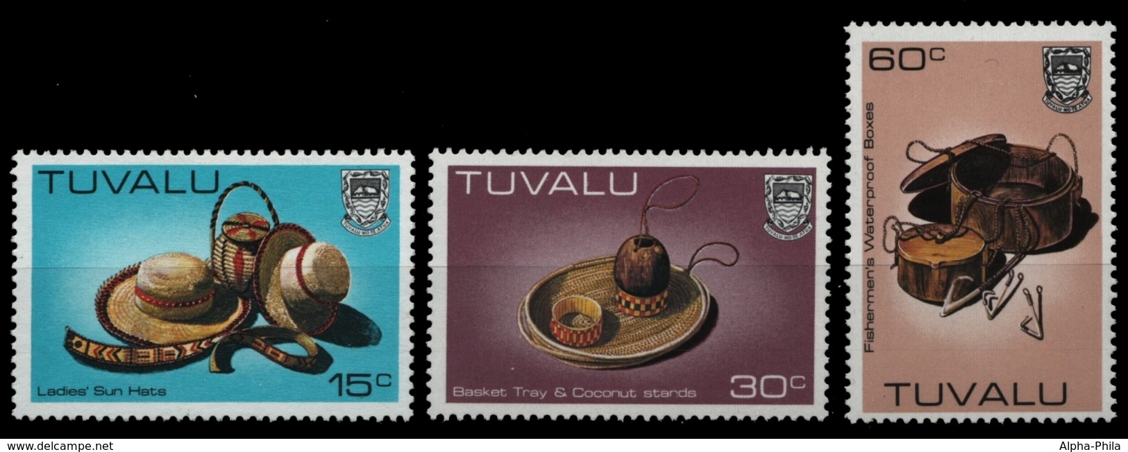 Tuvalu 1984 - Mi-Nr. 221-223 ** - MNH - Handwerk - Tuvalu (fr. Elliceinseln)