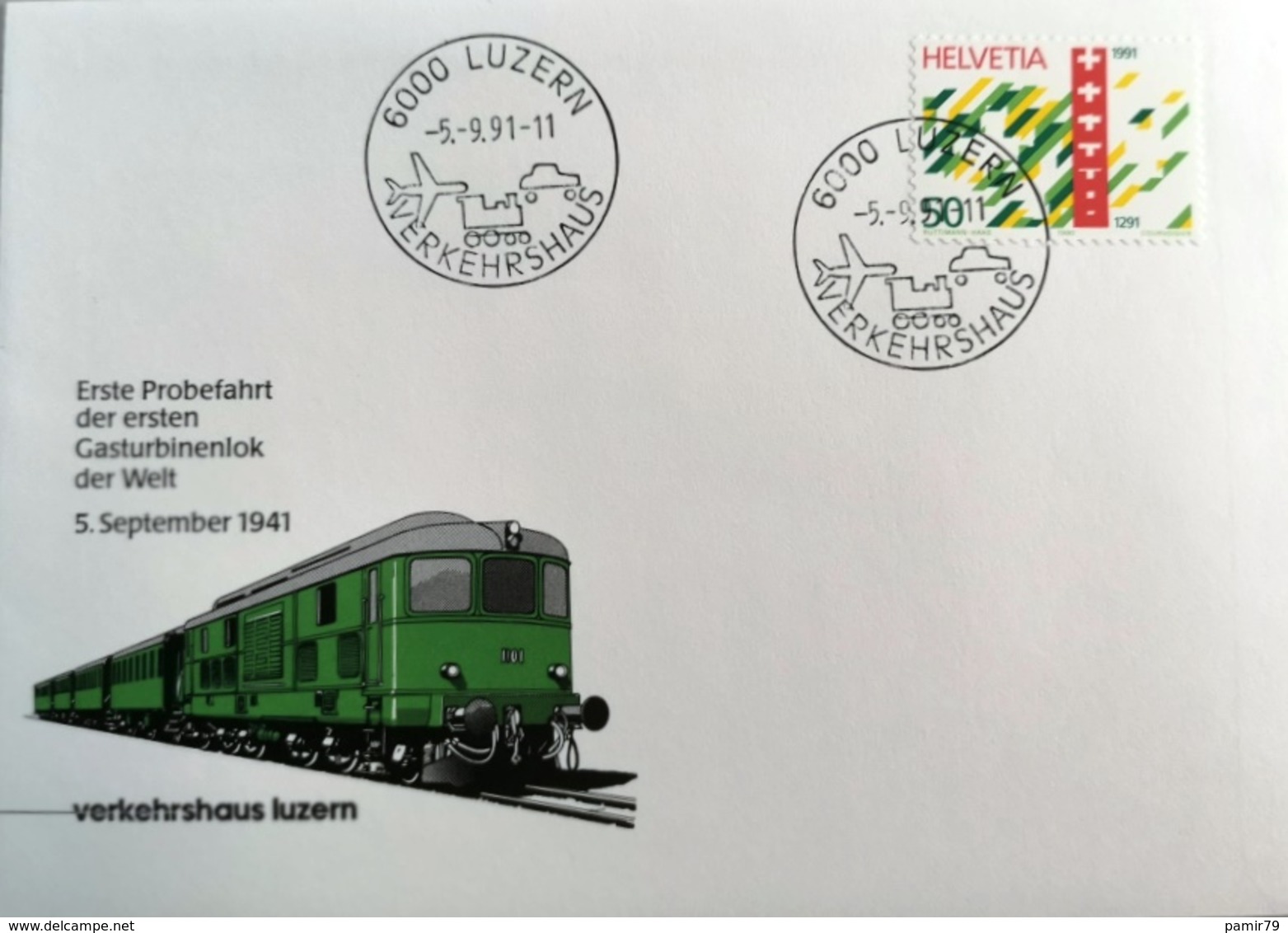 1991 Sonderbeleg Verkehrshaus 6000 Luzern - Briefe U. Dokumente