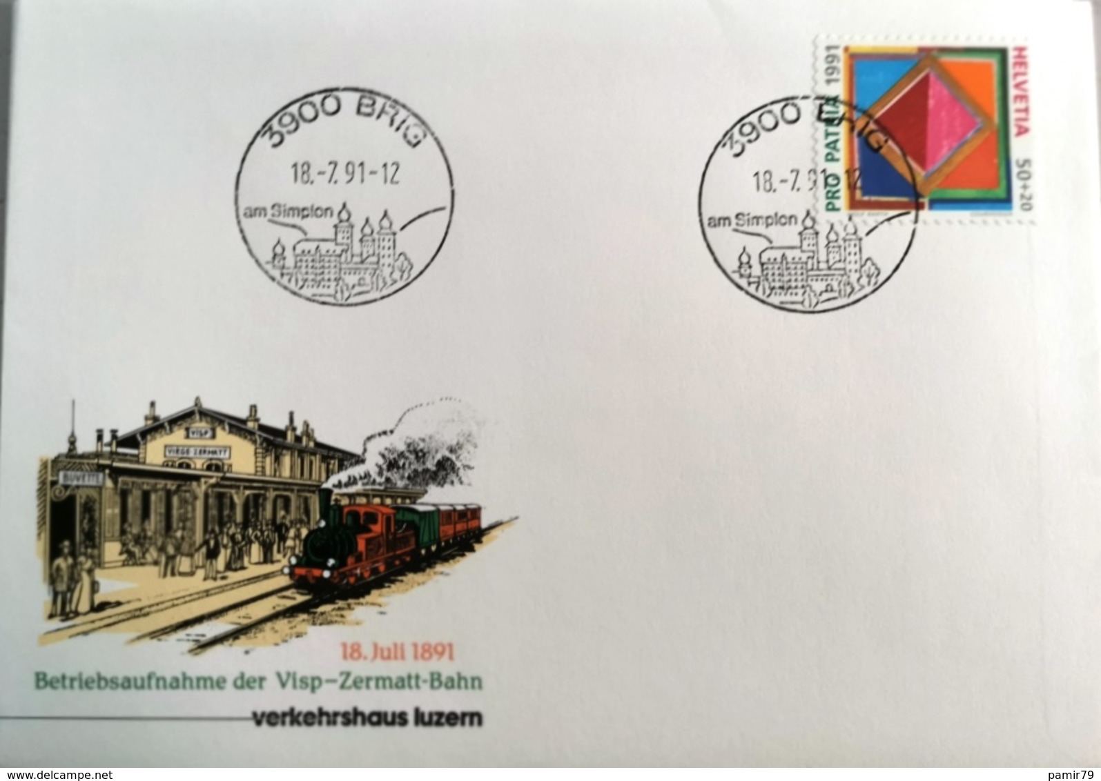 1991 Sonderbeleg Verkehrshaus 6000 Luzern - Lettres & Documents