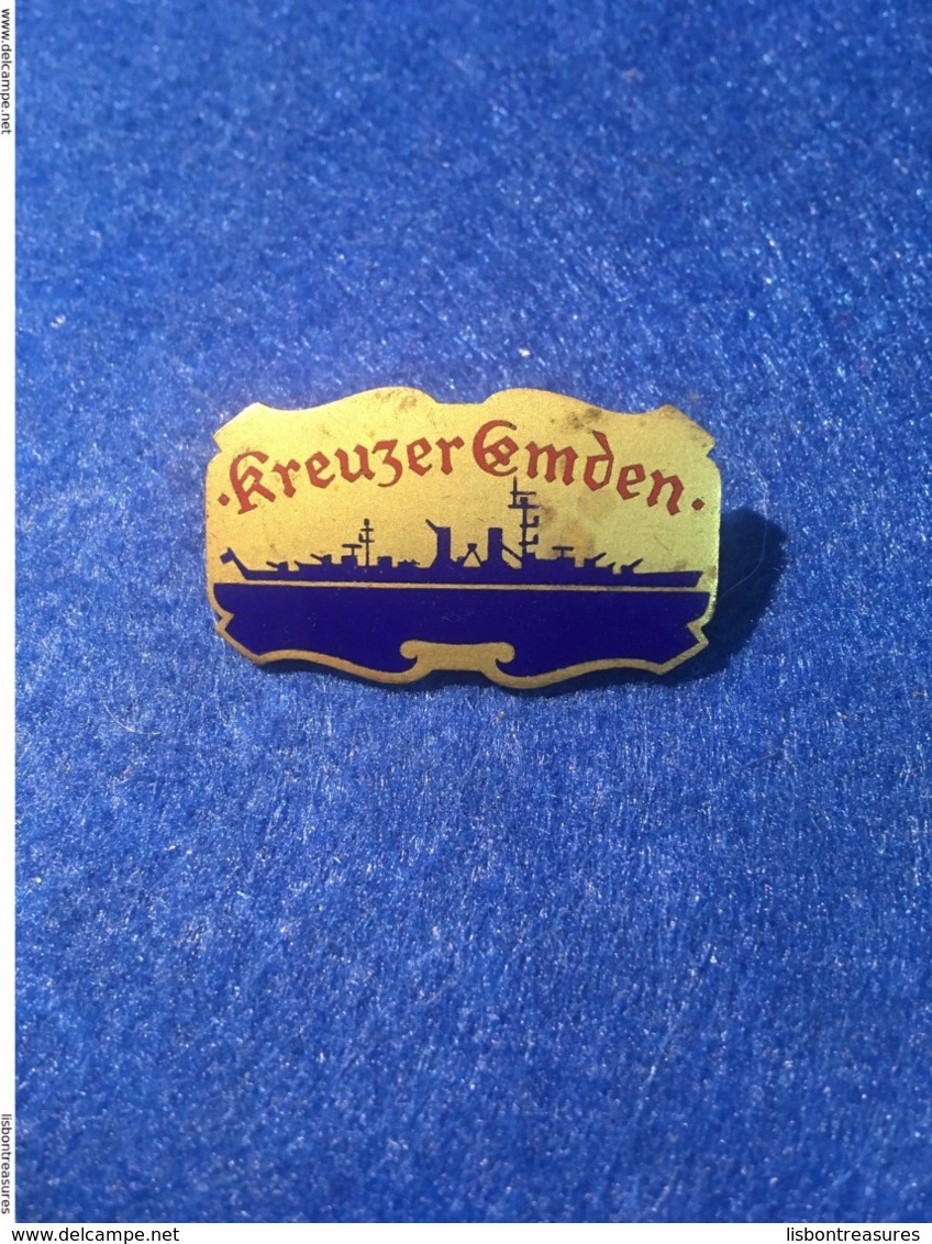 RARE ENAMEL PIN BADGE KREUZER CAMDEN MILITARY SHIP ? - Trasporti