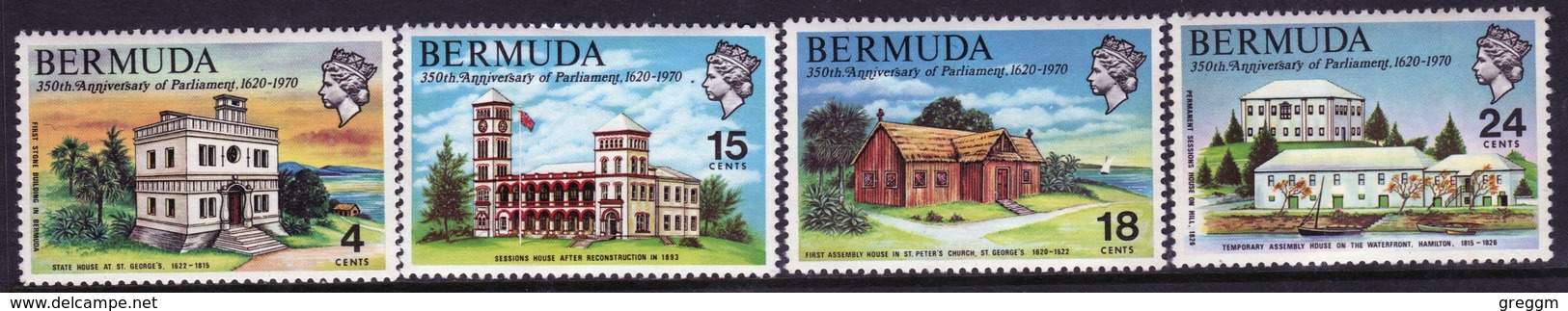 Bermuda Elizabeth II 1970 Set Of Stamps To Celebrate The 350th Anniversary Of Bermuda Parliament . - Bermuda