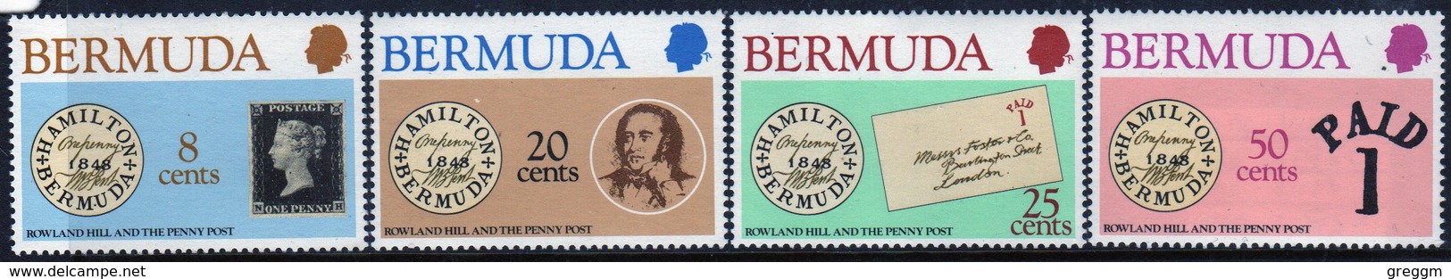 Bermuda Elizabeth II 1980 Set Of Stamps To Celebrate The Death Centenary Of Rowland Hill. - Bermuda