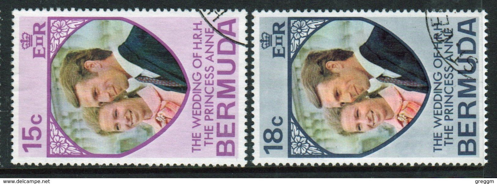 Bermuda Elizabeth II 1973 Set Of Stamps To Celebrate The Royal Wedding. - Bermudas