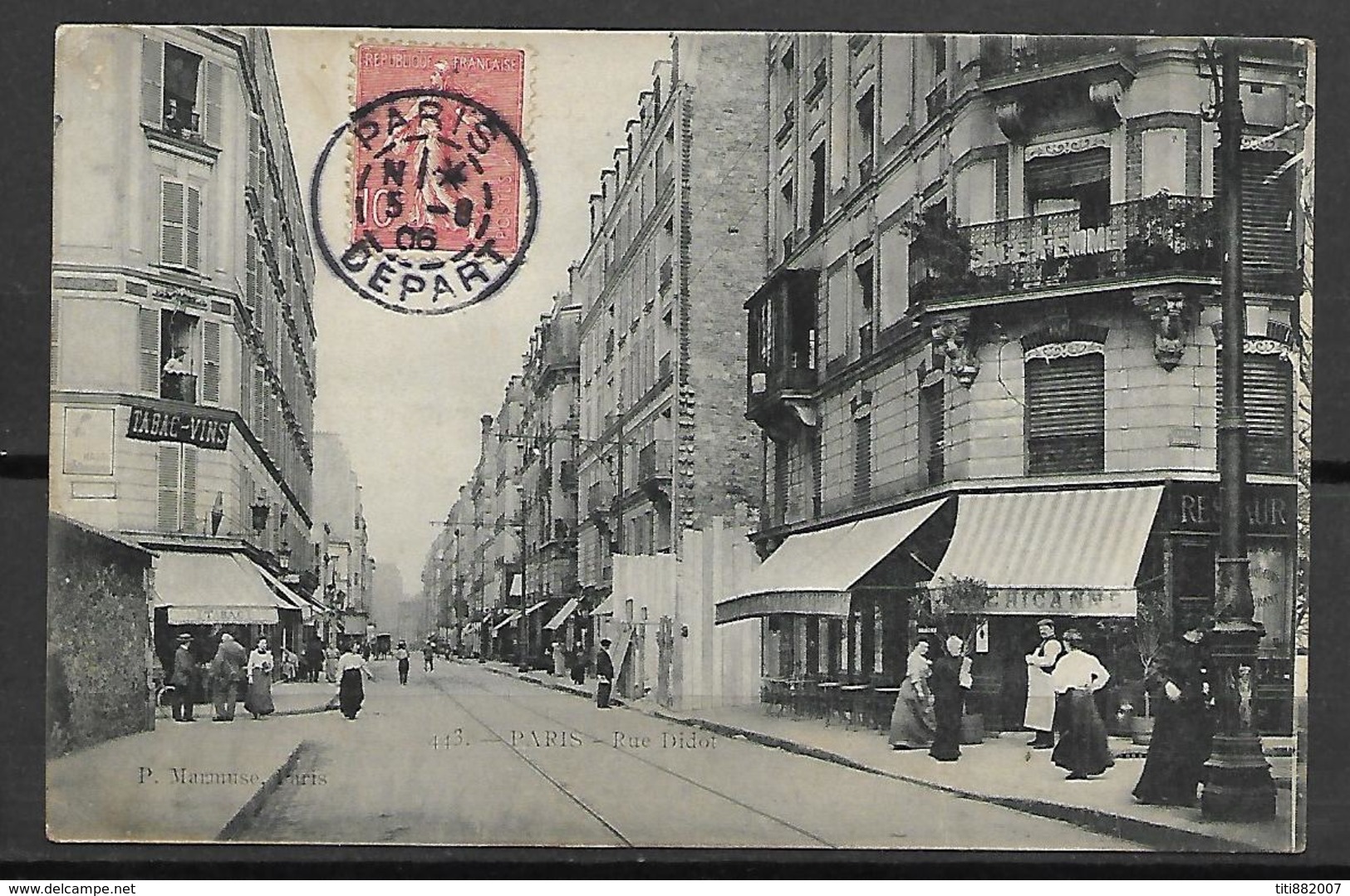 PARIS     -     1906  .   Rue  Didot. - Arrondissement: 14