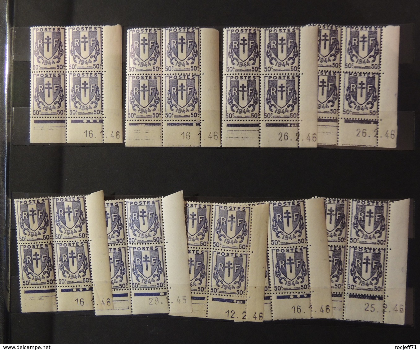 03 - 19 - France - 34 scans - Cote : 760 euros -Grosse collection tous** - MNH - Blocs - Coin daté - Millesimes