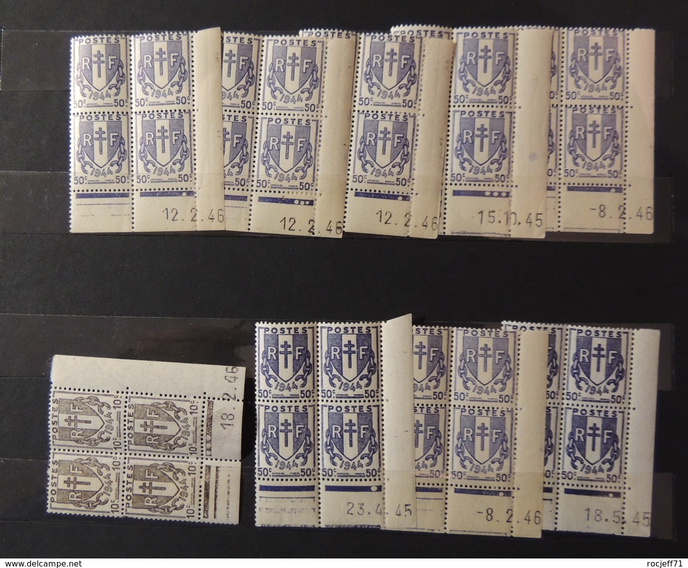 03 - 19 - France - 34 scans - Cote : 760 euros -Grosse collection tous** - MNH - Blocs - Coin daté - Millesimes