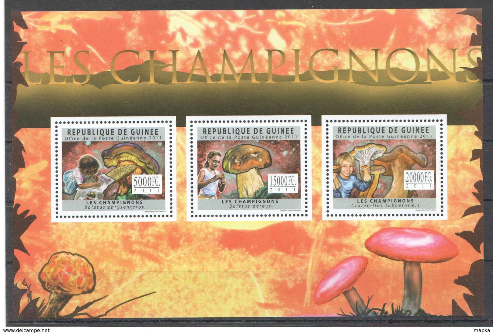 BC281 2011 GUINEE GUINEA NATURE MUSHROOMS LES CHAMPIGNONS 1KB MNH - Paddestoelen