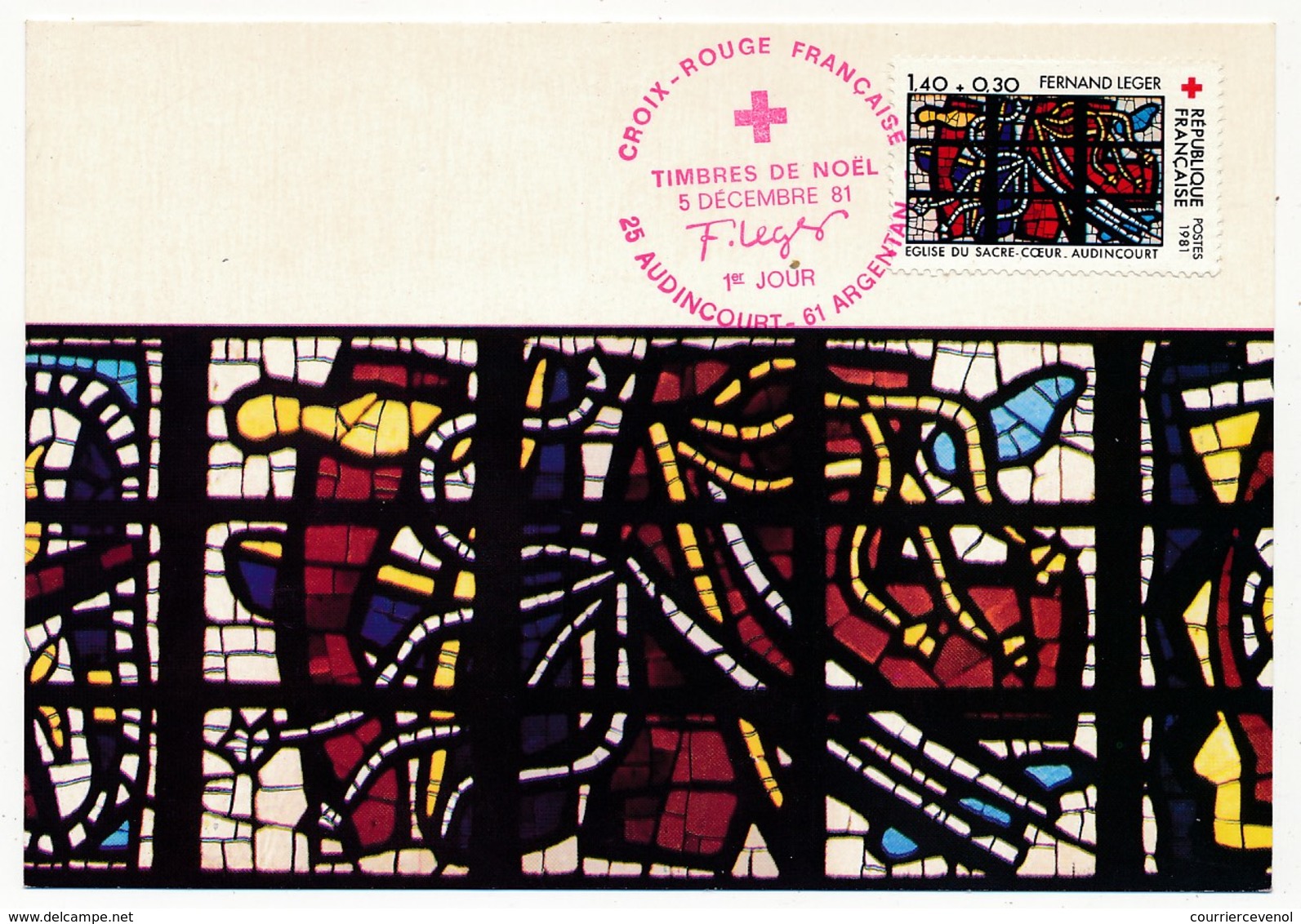 FRANCE - 2 Cartes Maximum - Croix Rouge 1981 - Audincourt - 5 Décembre 1981 - 1980-1989