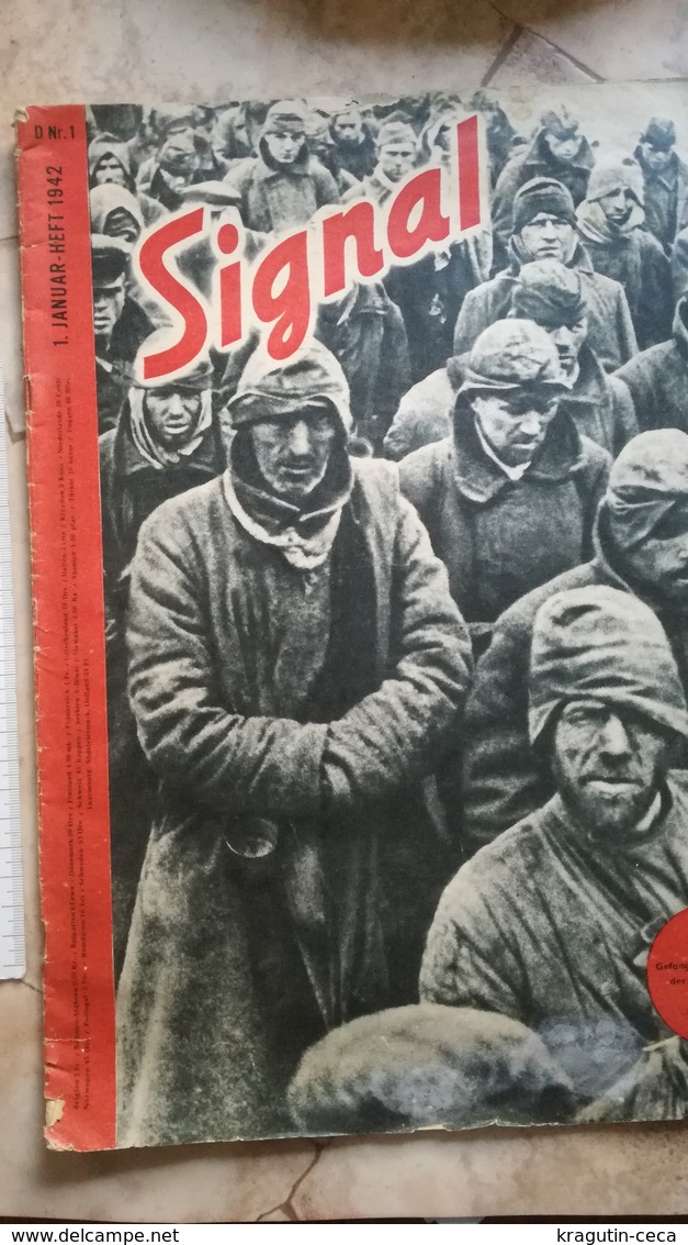 1942 WWII WW2 GERMANY ARMY MAGAZINE MILITARY NEWSPAPERS SIGNAL YUGOSLAVIA USSR SOVIET TANK ENGLAND UK NAVY SHIP CATHOLIC - Otros & Sin Clasificación