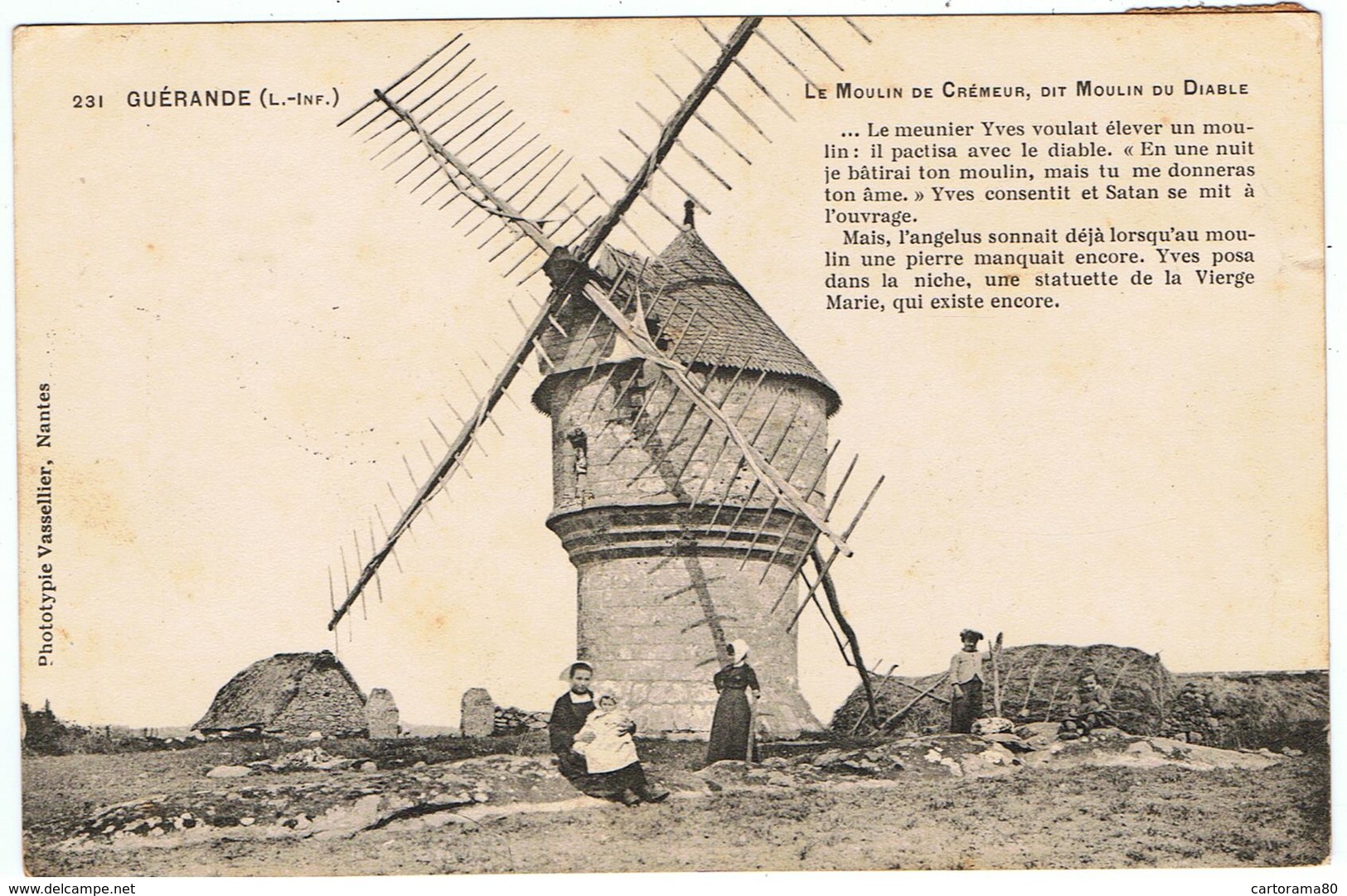 Guérande / Le Moulin De Crémeur Dit Moulin Du Diable / 1907 - Guérande