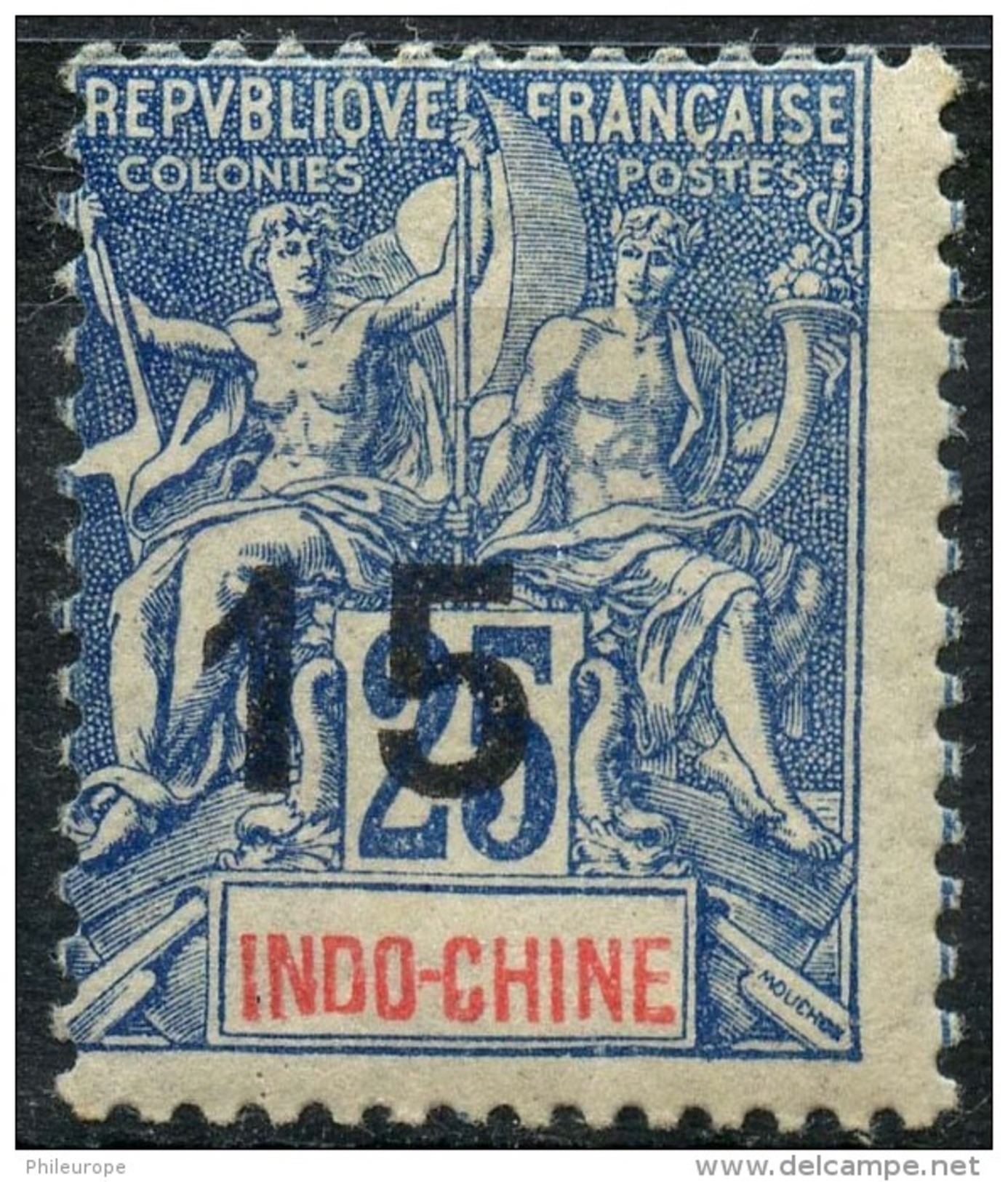 Indochine (1908) N 23 * (charniere) - Nuovi