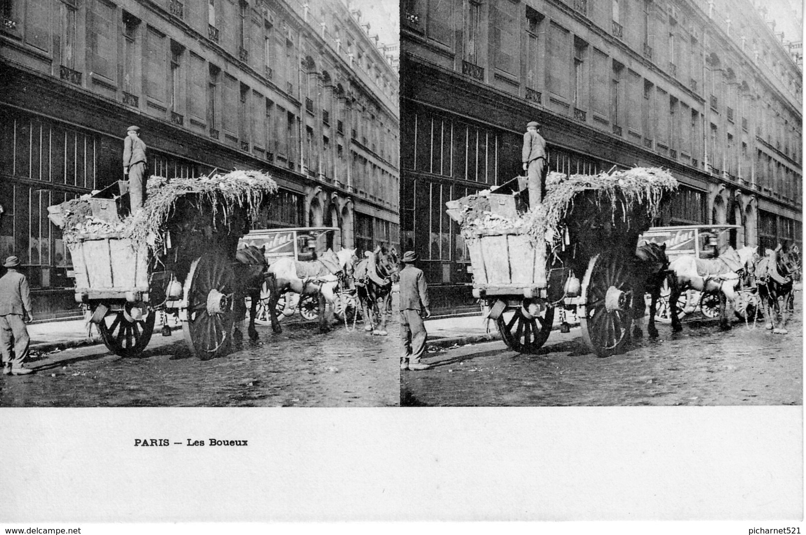 PARIS - Les Boueux - CP Stéréo. Editeur Non Précisé. Dos Simple. TB état. - Petits Métiers à Paris