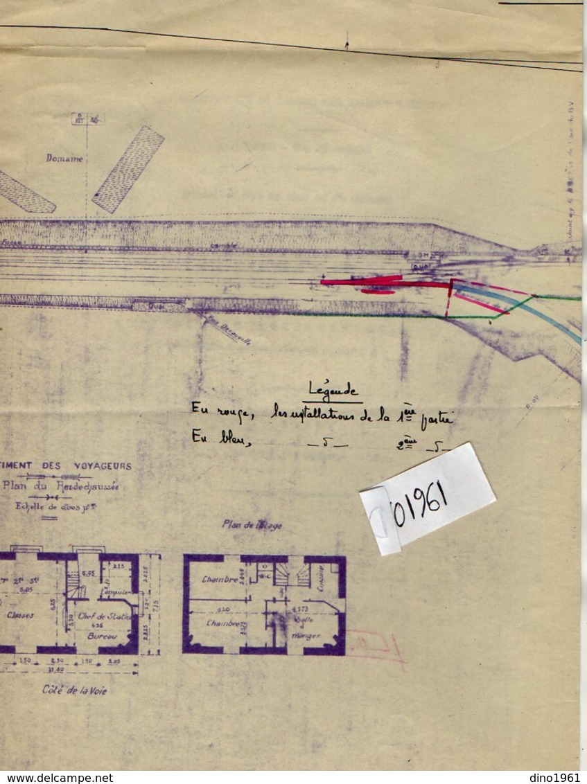 VP16.440 - 1952 - Plan De La Sté S.N.C.F Ligne De BOURGES à MONTLUCON - Gare De LUNERY - Embranchement à ?? - Autres Plans