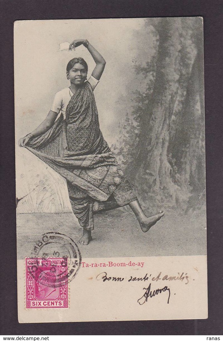 CPA Ceylan Ceylon Sri Lanka Circulé Types Femme Girl Women - Sri Lanka (Ceylon)