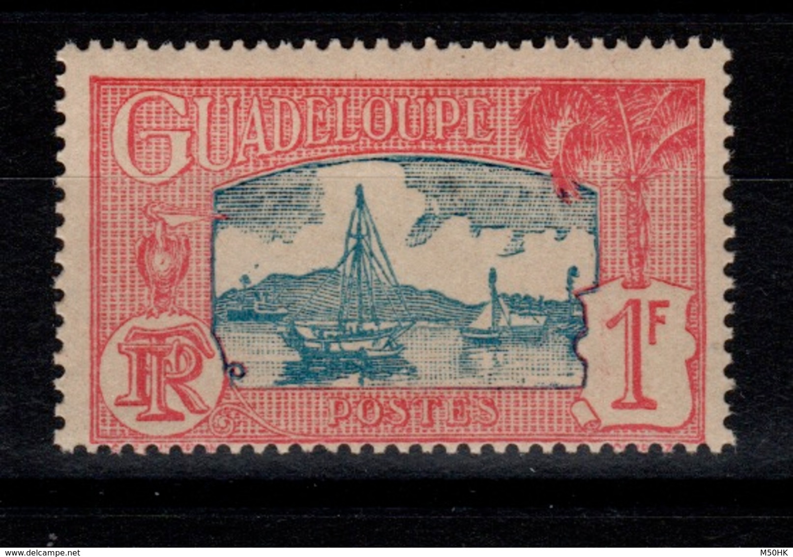 Guadeloupe - YV 114 N** Gomme Coloniale - Unused Stamps