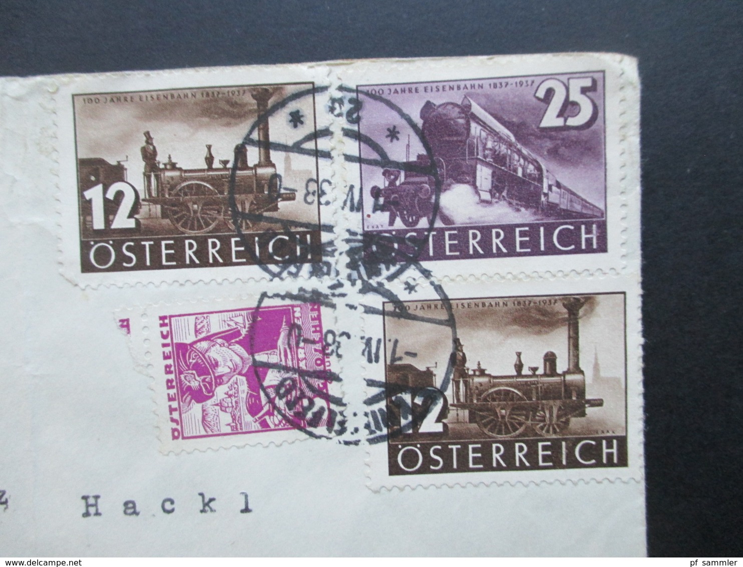 Österreich Ostmark 1.4.1938 Eisenbahnen Nr. 646 U. 647 MiF Express Brief Stadtbaumeister Hans Hruby - Covers & Documents