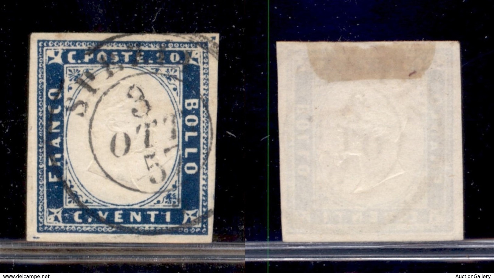 Sardegna - 1857 - 20 Cent (15Aa) Usato - Altri & Non Classificati