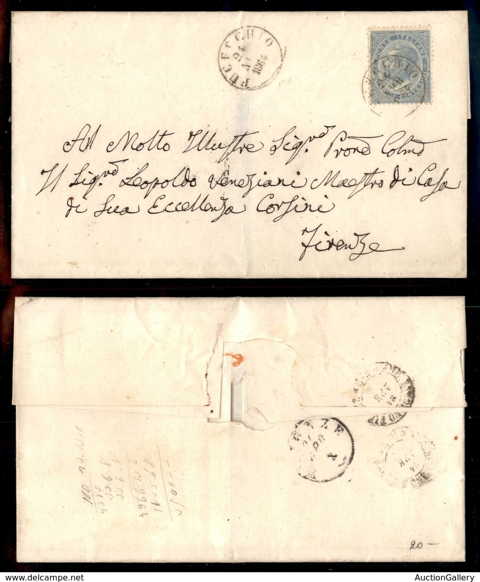 Regno - Fucellis - 15 Cent (18) - Lettera Per Firenze Del 24.4.64 - Sonstige & Ohne Zuordnung