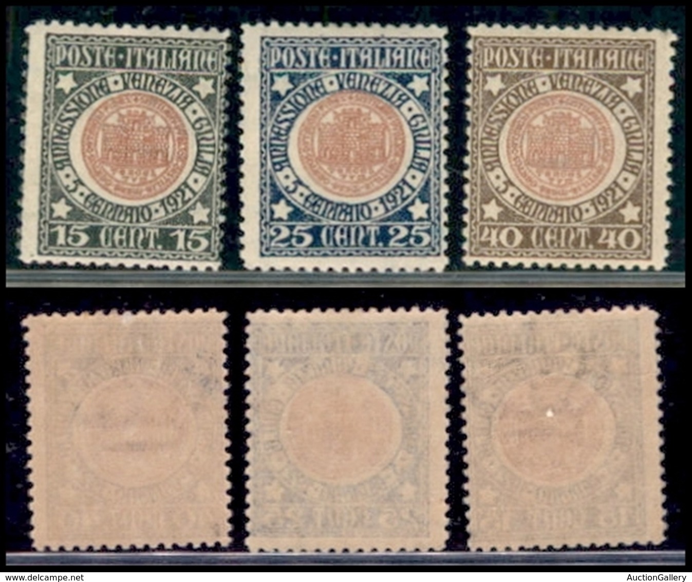 Regno - 1921 - Venezia Giulia (113/115) - Serie Completa - Gomma Integra (70) - Sonstige & Ohne Zuordnung