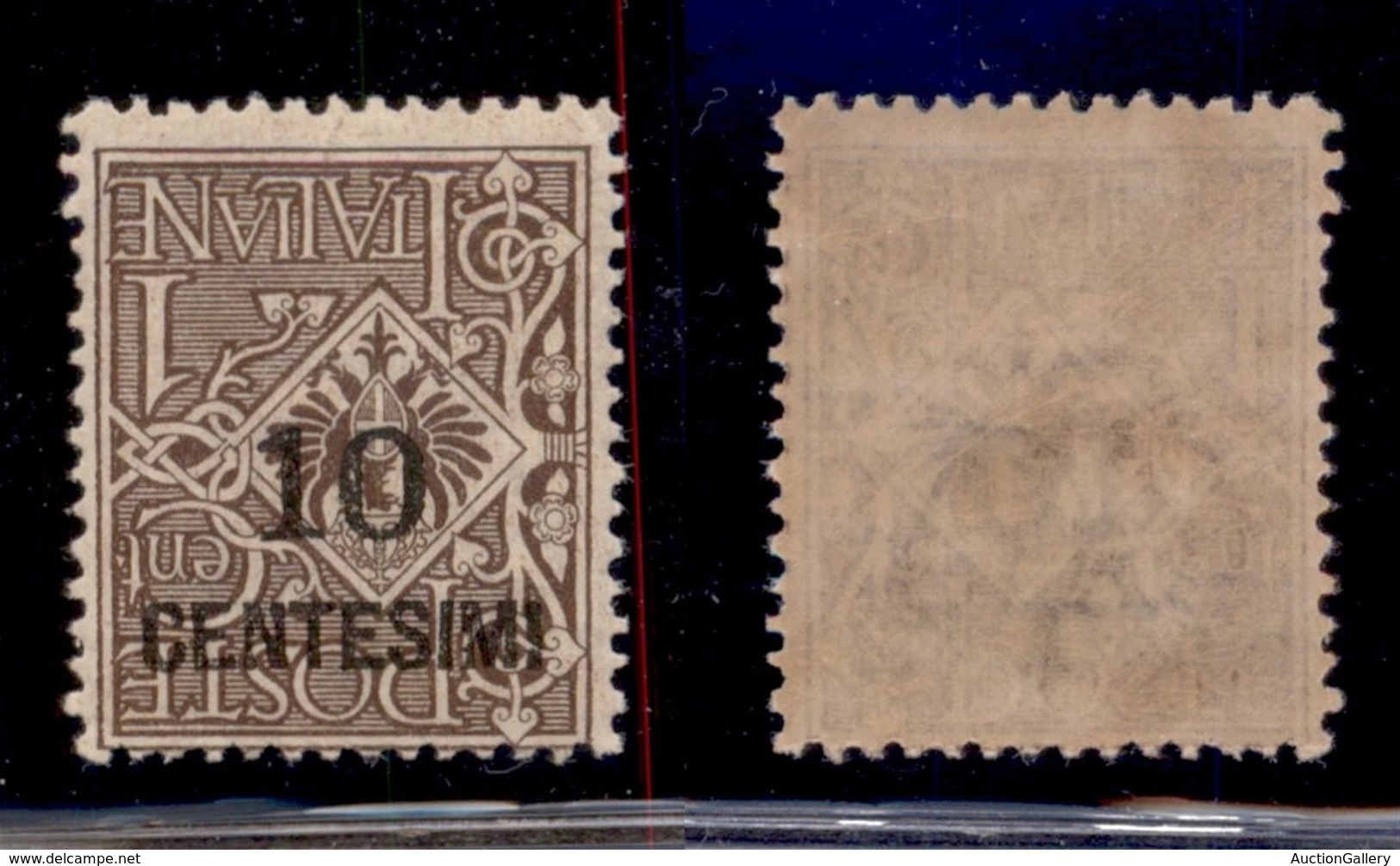 Regno - 1923 - 10 Cent Su 1 (137a) Con Soprastampa Capovolta - Gomma Integra (45) - Sonstige & Ohne Zuordnung