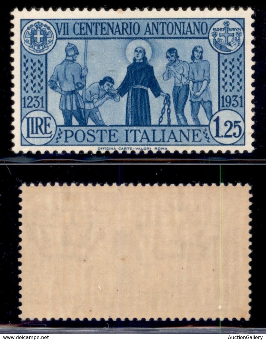 Regno - 1931 - 1 .25 Lire S. Antonio (297) - Gomma Integra - Sonstige & Ohne Zuordnung