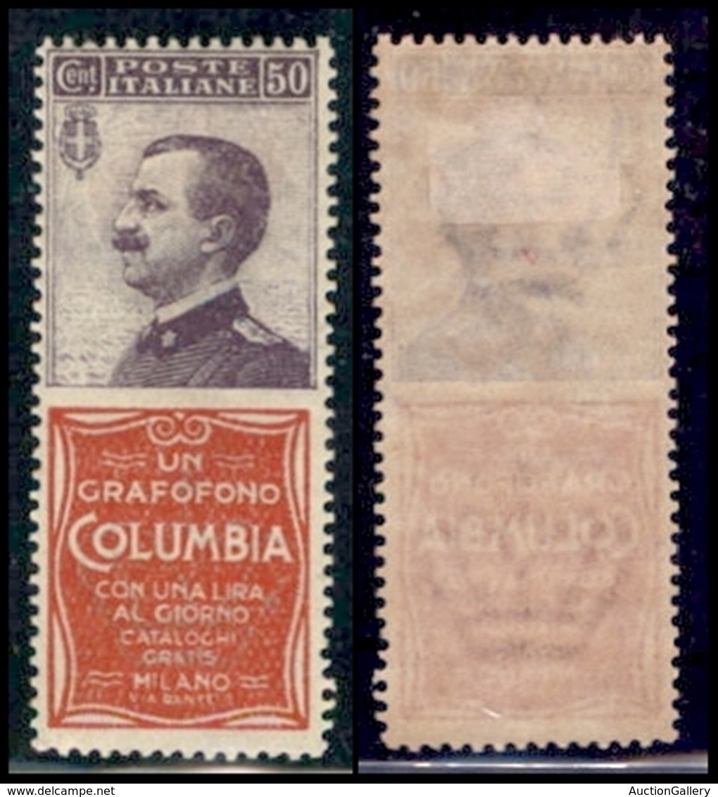 Regno - Francobolli Pubblicitari - 1924 - 50 Cent Columbia (11 Pubblicitari) - Gomma Originale (50) - Otros & Sin Clasificación