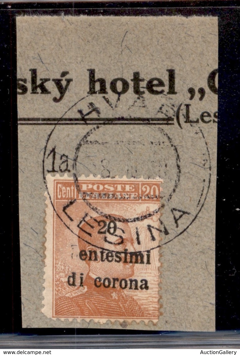 Trento E Trieste - 1919 - 20 Cent Su 20 (5g) - Errore Entesimi - Usato Su Frammento - Sonstige & Ohne Zuordnung