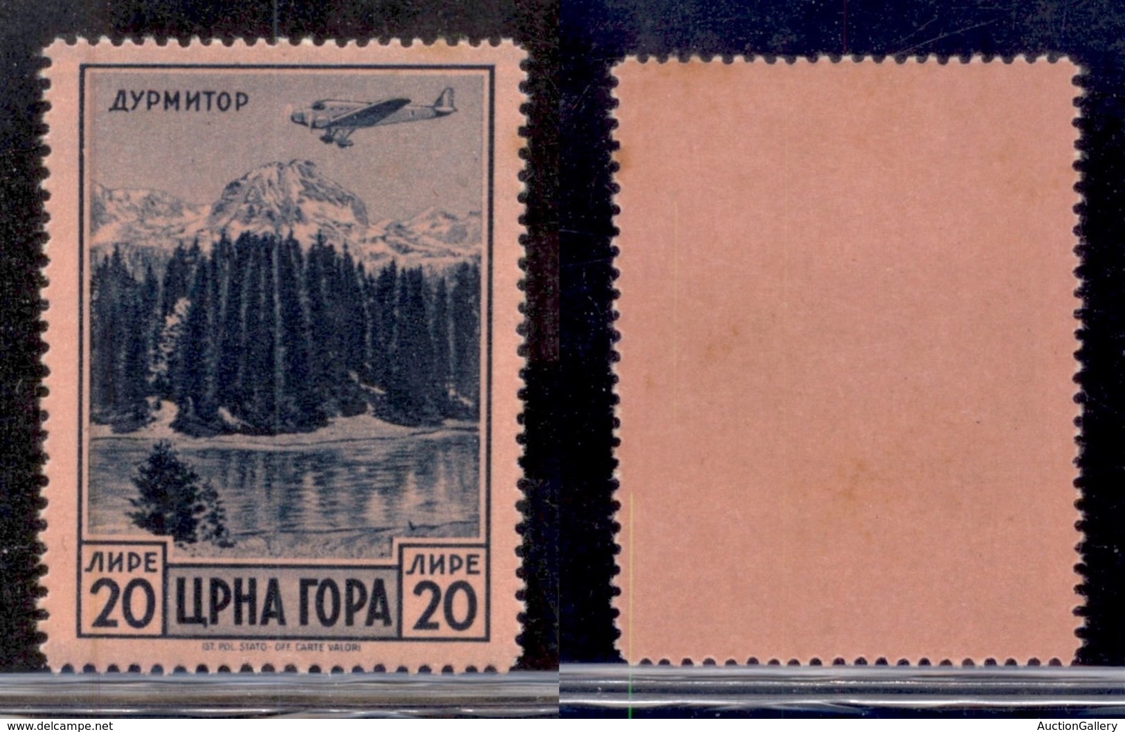 Montenegro - Posta Aerea - 1943 - 20 Lire Serto Della Montagna (31) - Gomma Integra (90) - Sonstige & Ohne Zuordnung