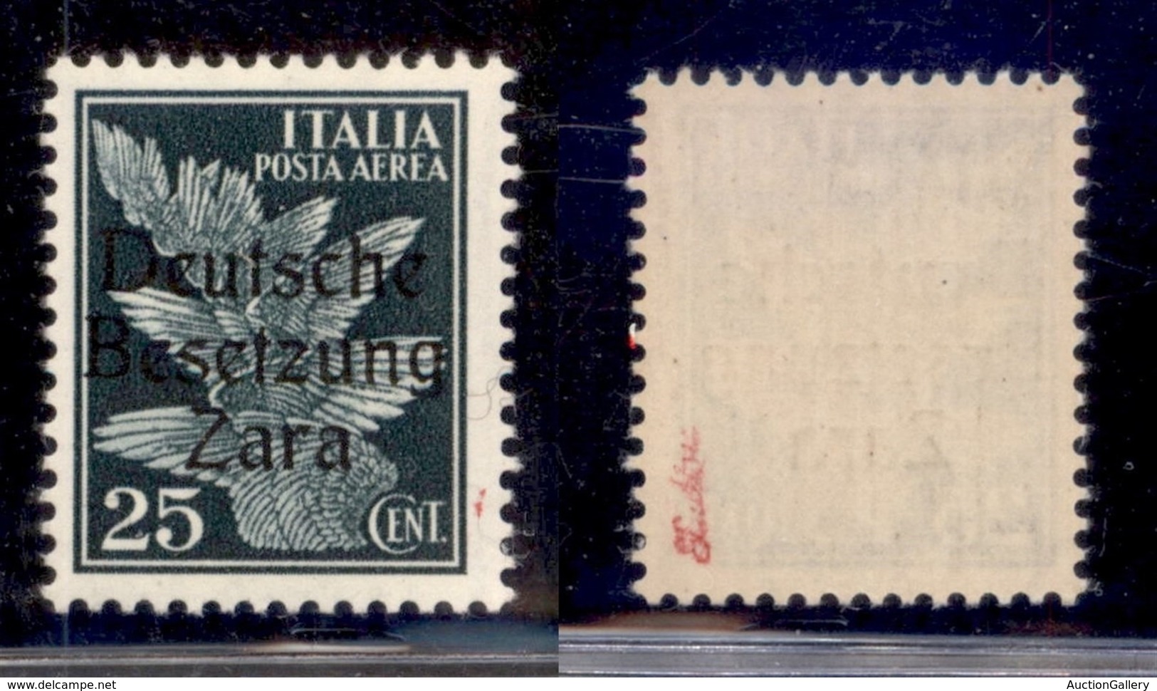 Occupazione Tedesca - Zara - Posta Aerea - 1943 - 25 Cent (1) - Gomma Integra (50) - Sonstige & Ohne Zuordnung