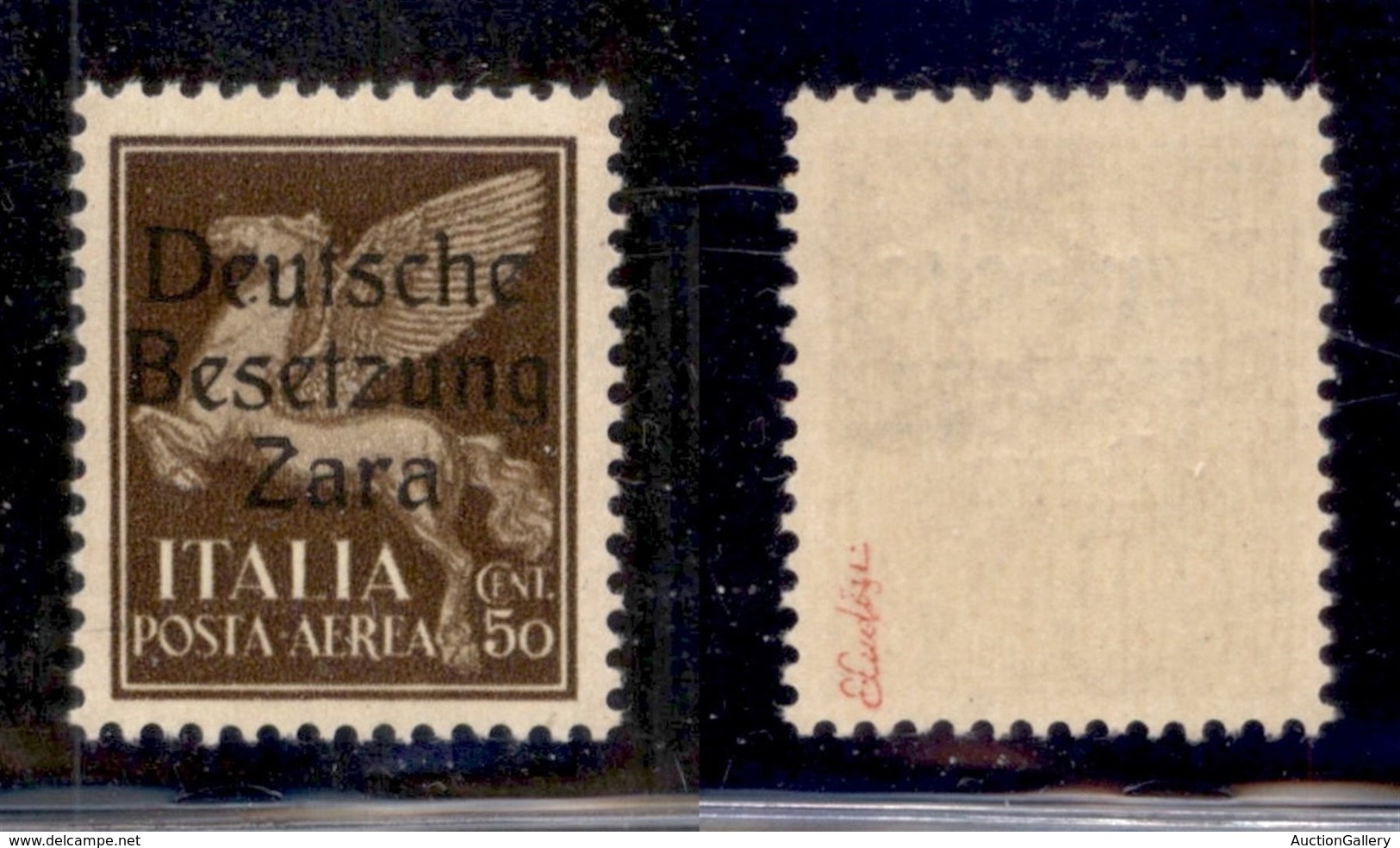 Occupazione Tedesca - Zara - Posta Aerea - 1943 - 50 Cent (2) - Gomma Integra (50) - Altri & Non Classificati
