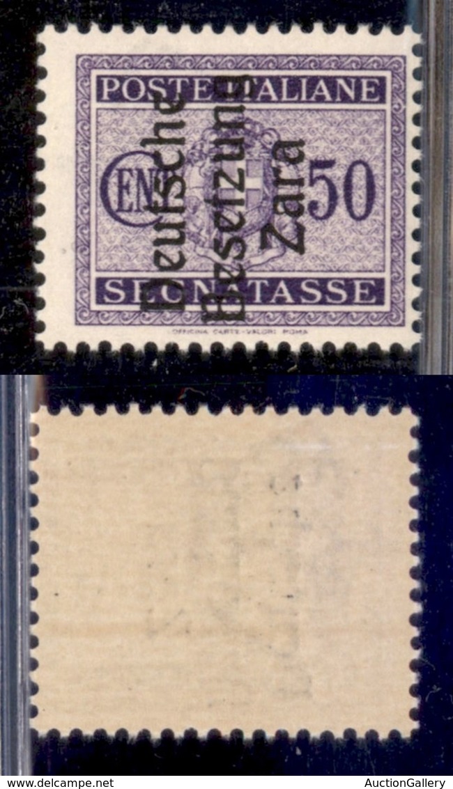 Occupazione Tedesca - Zara - Segnatasse - 1943 - 50 Cent (7) - Gomma Integra (100) - Sonstige & Ohne Zuordnung