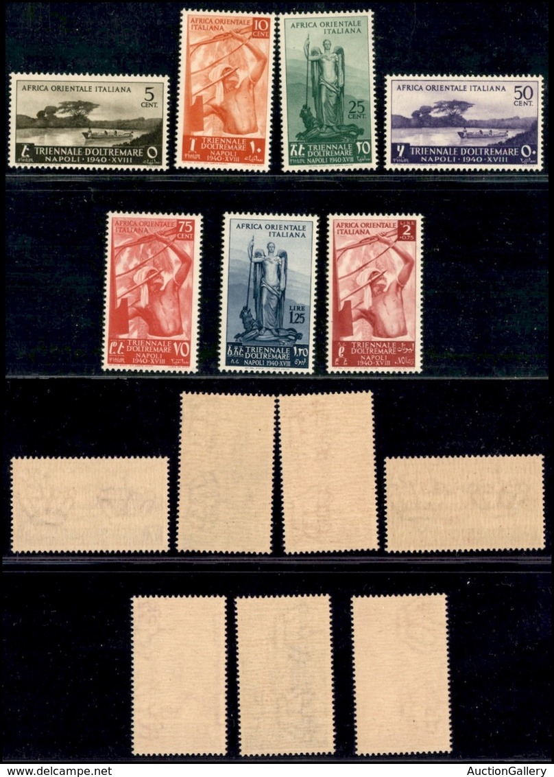 Africa Orientale Italiana - 1940 - Triennale (27/33 + 16/19 Aerea) - Emissione Completa - Gomma Integra (100) - Sonstige & Ohne Zuordnung