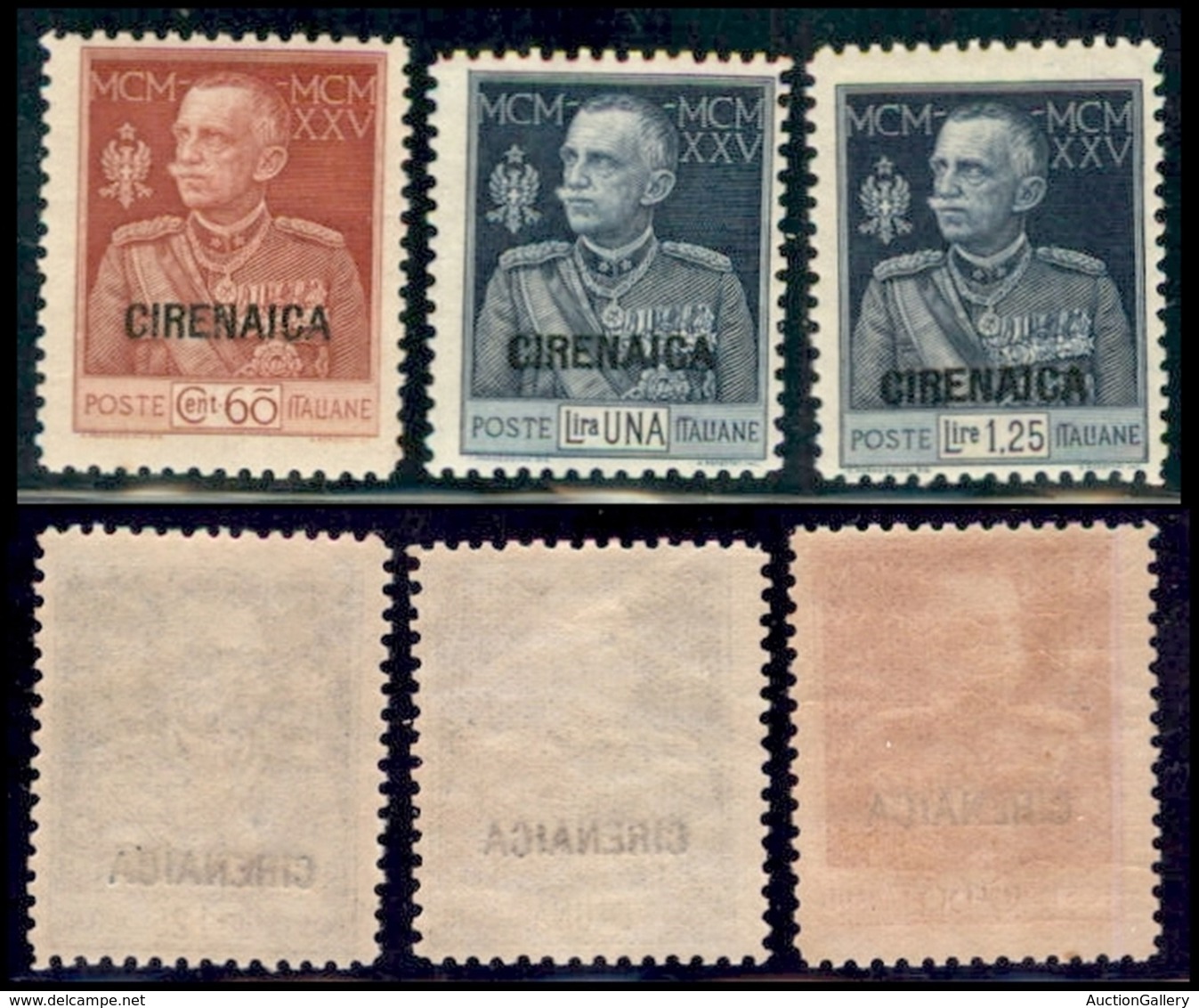 Cirenaica - 1924/1925 - Giubileo (23/25) - Serie Completa - Gomma Integra (45) - Otros & Sin Clasificación