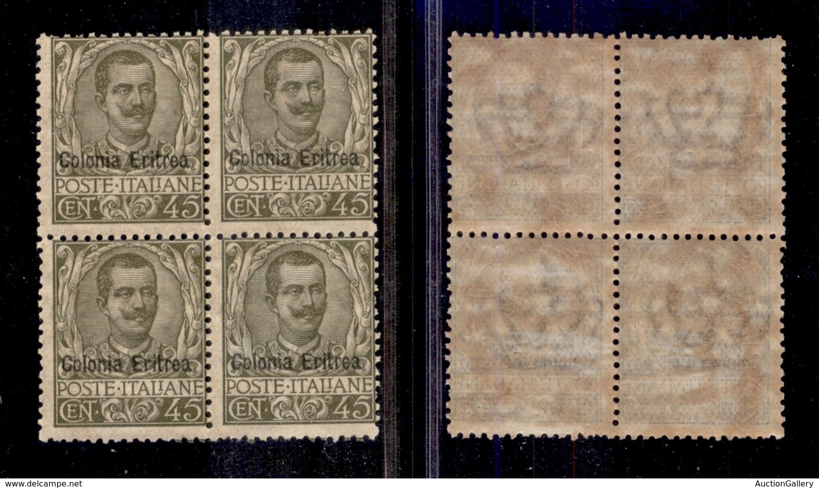 Eritrea - 1903 - 45 Cent Floreale (26) In Quartina - Gomma Integra (100+) - Otros & Sin Clasificación