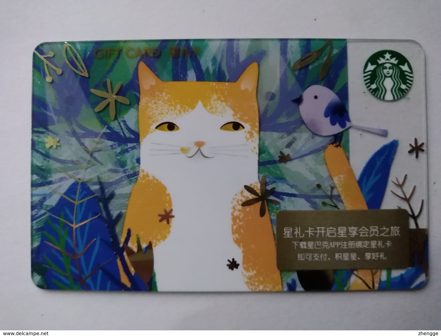 China Gift Cards, Starbucks, 500 RMB,  2018, (1pcs) - Tarjetas De Regalo