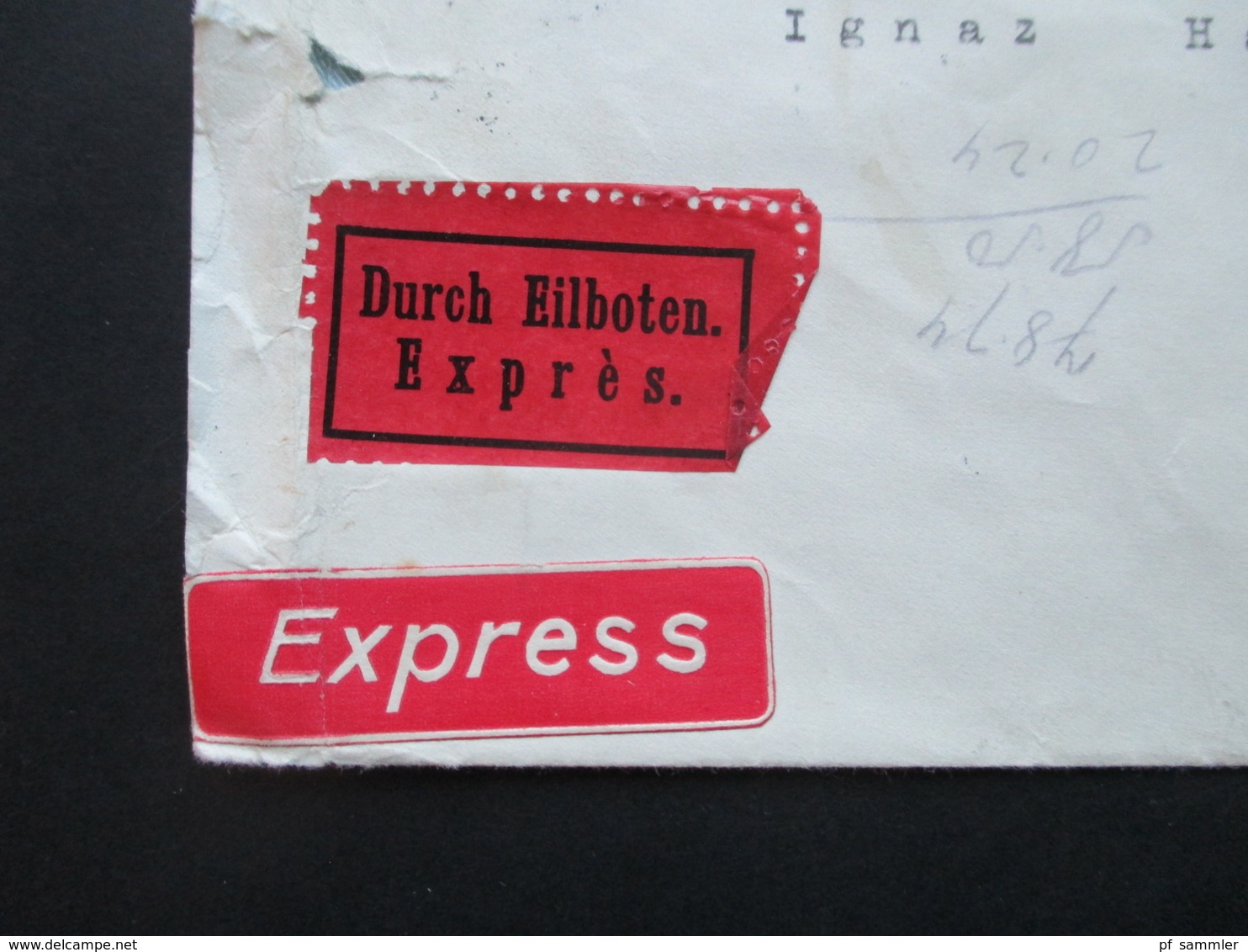 Österreich 1937 Durch Eilboten Express Eisenbahnen Nr. 646 Als 5er Block Vom Bogenrand + Passerkreuz MiF Volkstrachten - Covers & Documents