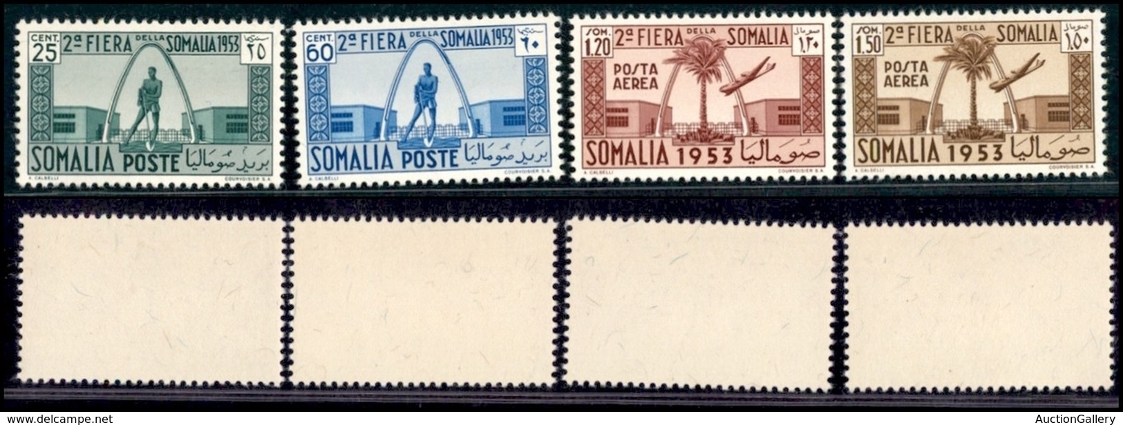 Somalia A.F.I.S. - 1953 - Seconda Fiera (19/20 + 16/17 Aerea) - Emissione Completa - Gomma Integra (6) - Sonstige & Ohne Zuordnung