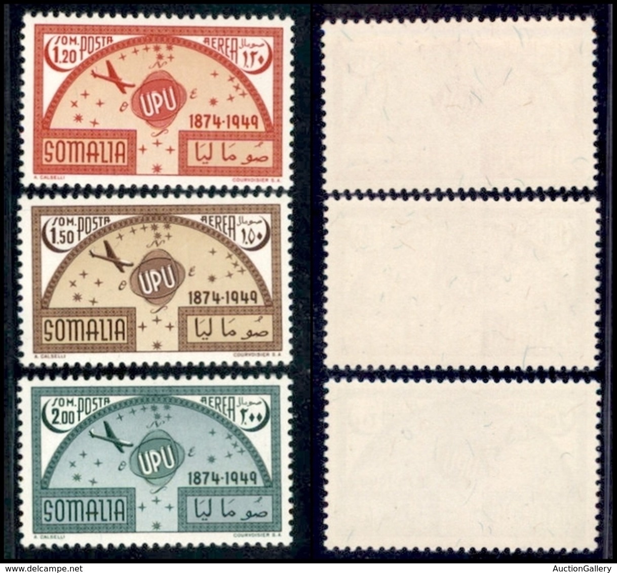Somalia A.F.I.S. - 1953 - UPU (20/22 Aerea) - Serie Completa - Gomma Integra (6) - Sonstige & Ohne Zuordnung