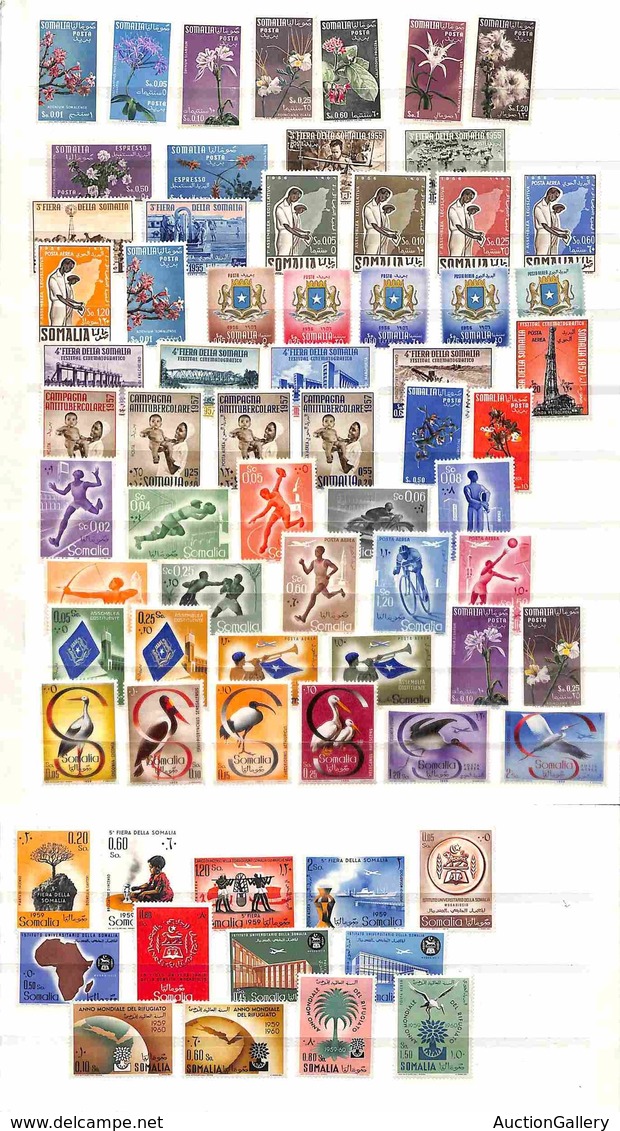 Somalia A.F.I.S. - 1955/1960 - Collezione Di Serie Complete Del Periodo (27/72 + 32/44+48/56 Aerea + 3/4 Espressi) In Un - Sonstige & Ohne Zuordnung