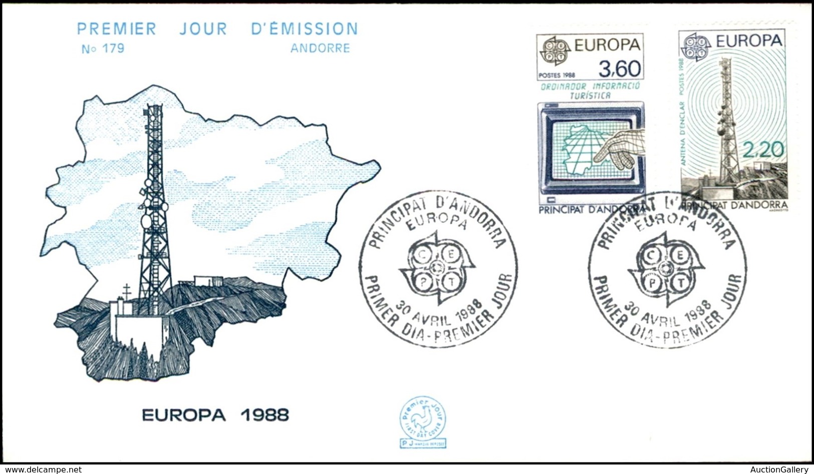 ANDORRA FRANCESE - 1988 - Europa Cept (390/391) - Serie Completa - FDC 30.4.88 - Sonstige & Ohne Zuordnung