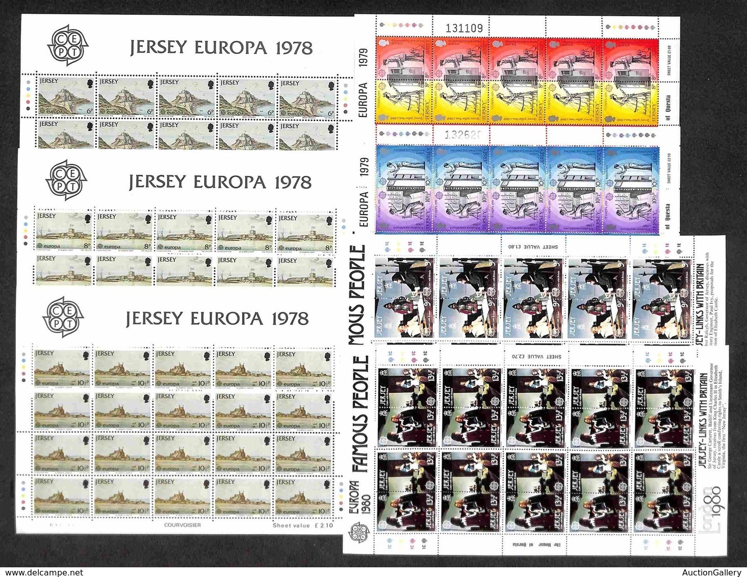 GRAN BRETAGNA - JERSEY - 1978/1980 - Europa Cept (177/179 + 192A/195A + 219/222) - 3 Serie Complete Del Periodo In Minif - Altri & Non Classificati