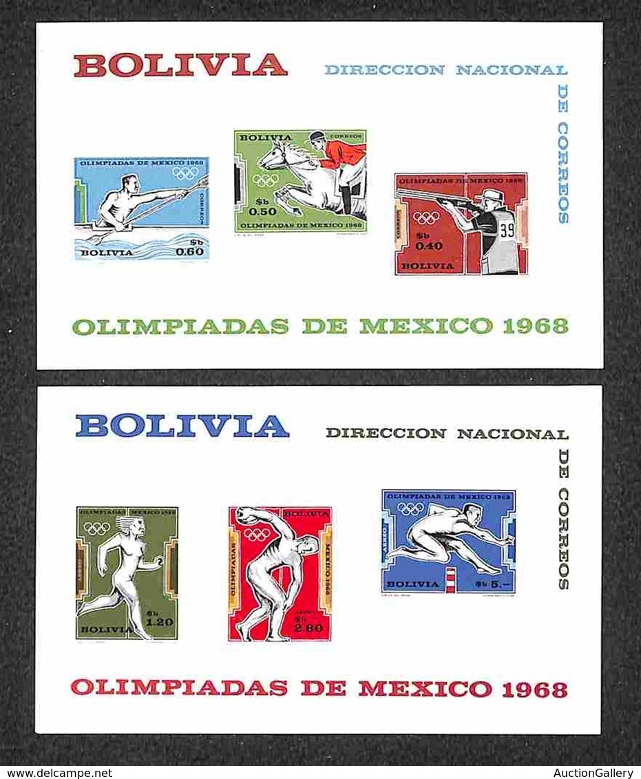 BOLIVIA - 1969 - Olimpiadi Messico (Block 26/27) - 2 Foglietti - Gomma Integra - Sonstige & Ohne Zuordnung