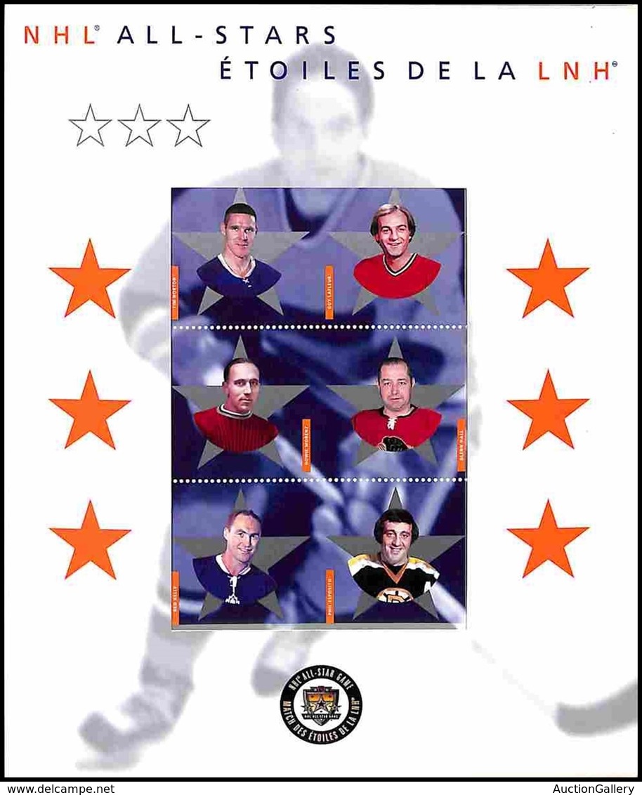 CANADA - 2002 - Minifoglio NHL All Stars (Block 59) - Gomma Integra - Sonstige & Ohne Zuordnung