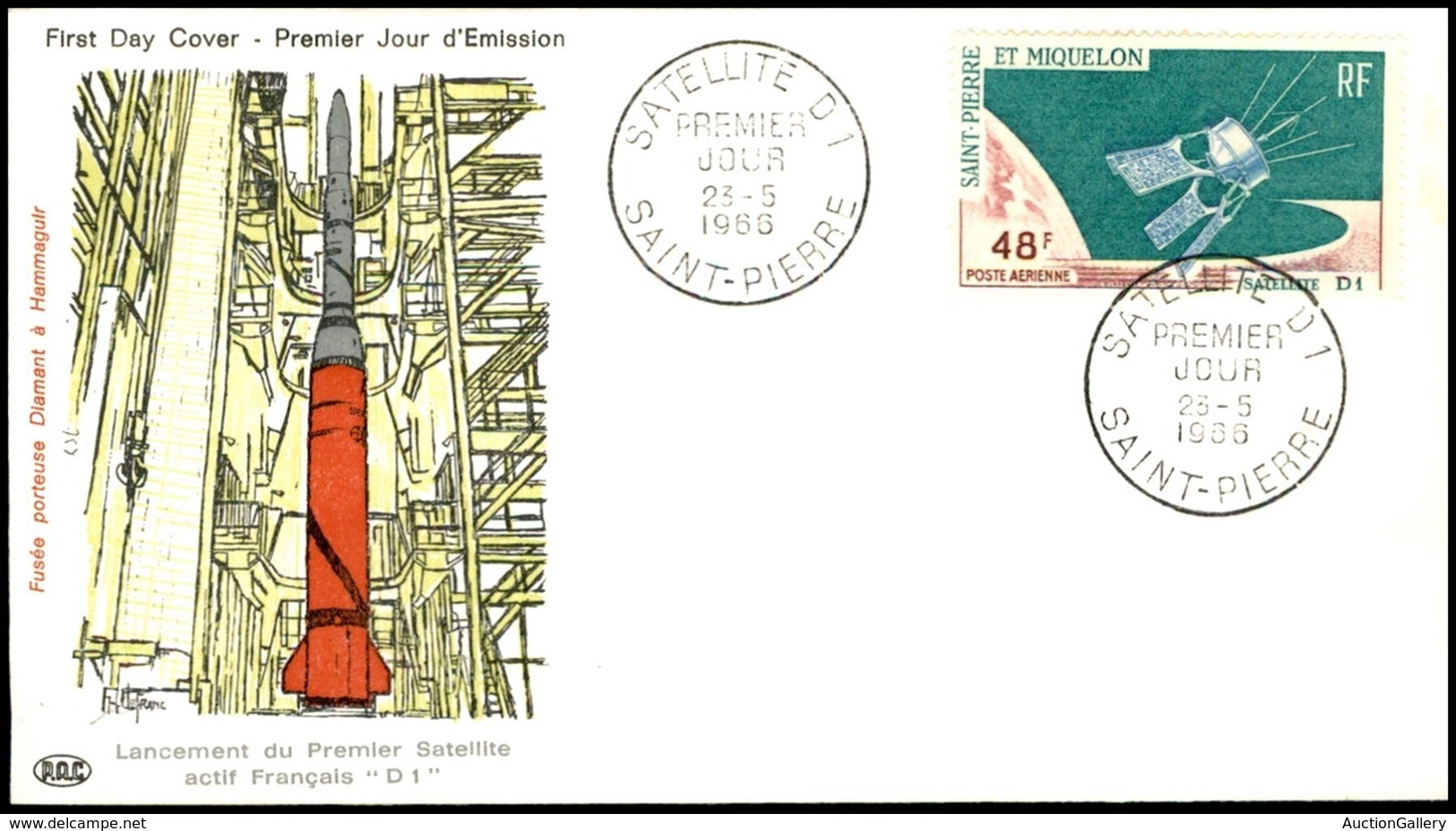 SAINT PIERRE ET MIQUELON - 1966 - 48 Fr D1 (415) - FDC 23.5.66 - Otros & Sin Clasificación