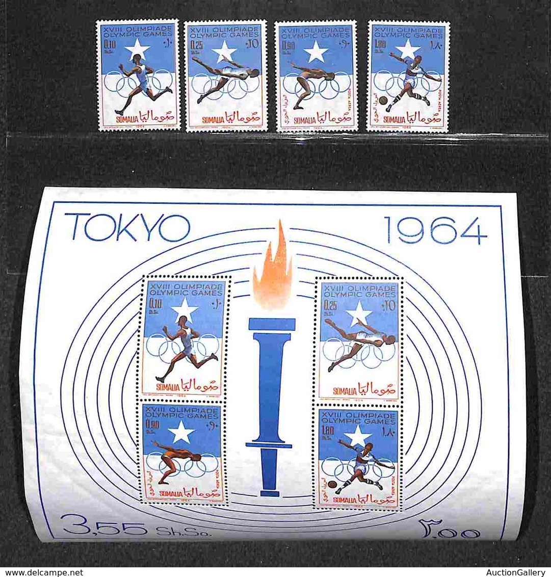 SOMALIA - 1964 - Olimpiadi Tokyo (60/63 + Block 1) - Serie Completa + Foglietto - Gomma Integra (55) - Sonstige & Ohne Zuordnung