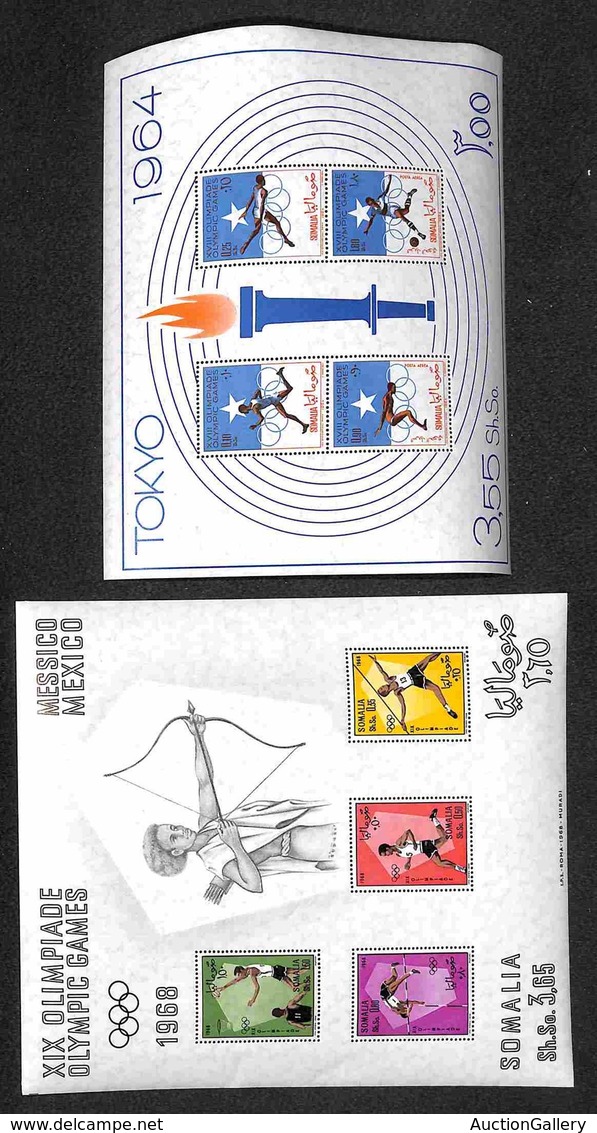 SOMALIA - 1964/1968 - Foglietti Olimpiadi Tokio + Messico (block 1/2) - Gomma Integra (58) - Sonstige & Ohne Zuordnung