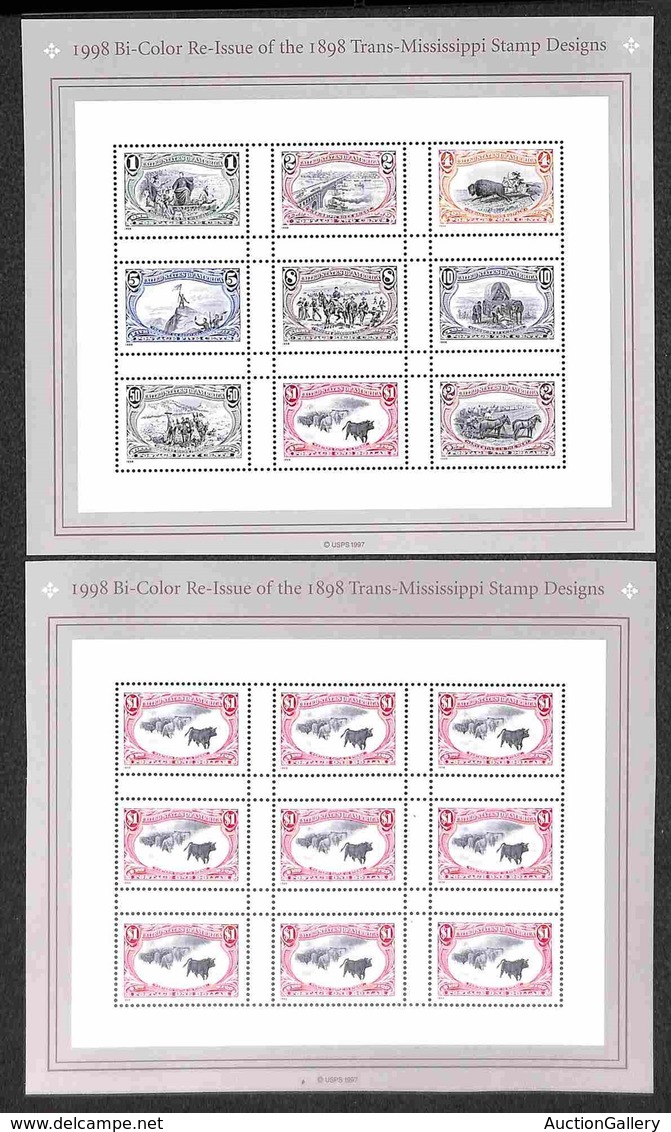 STATI UNITI D'AMERICA - 1998 - Foglietti Trans-Mississipi Stamp (block 43/44) - Gomma Integra (37) - Sonstige & Ohne Zuordnung