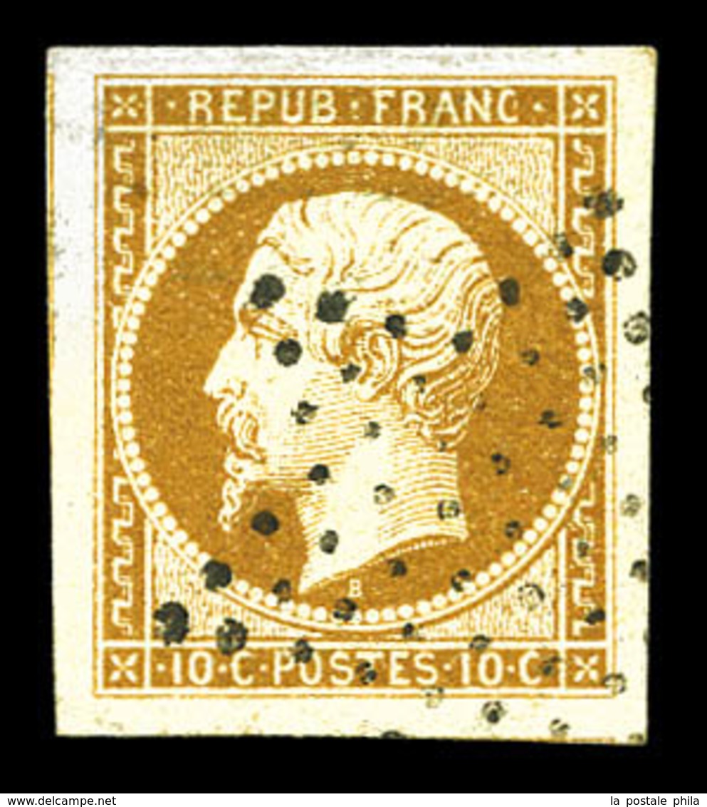 O N°9, 10c Bistre-jaune, Très Grandes Marges Avec Voisins, Pièce Choise. SUPERBE (signé Calves/certificat)  Qualité: O - 1852 Louis-Napoléon