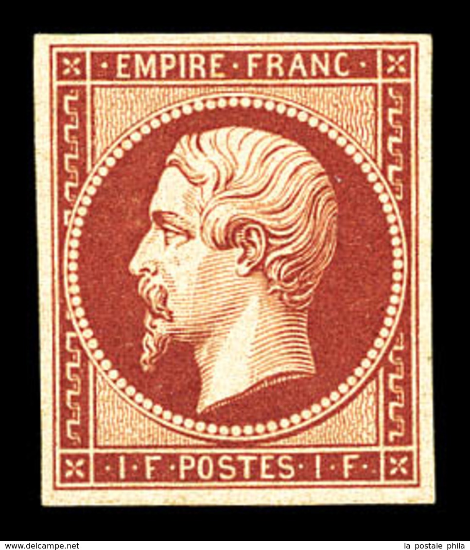 * N°18d, 1F Carmin, Impression De 1862, TB (certificat)  Qualité: *  Cote: 2400 Euros - 1853-1860 Napoléon III.