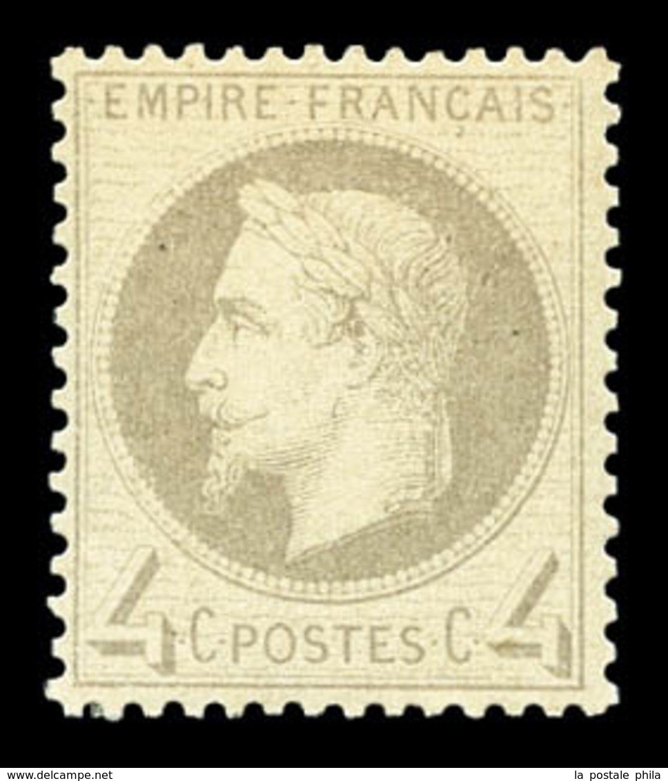 * N°27A, 4c Gris Type I, Quasi **, Frais. TTB  Qualité: *  Cote: 375 Euros - 1863-1870 Napoléon III Lauré